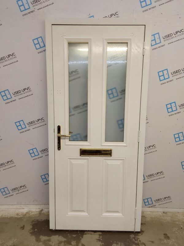 Used White Composite Front Door 910mm x 2010mm C11D71 - Image 2