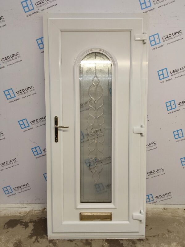 Used White Upvc Front Door 930mm x 2080mm (Reduce To 910mm) C11D02 - Image 2
