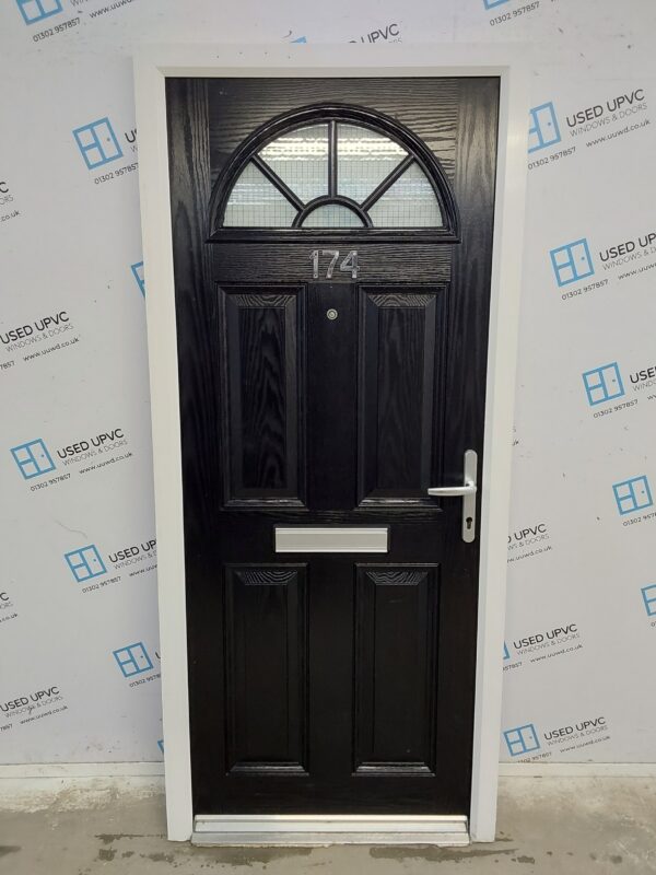 Used Black Composite Front Door 895mm x 2010mm 0419