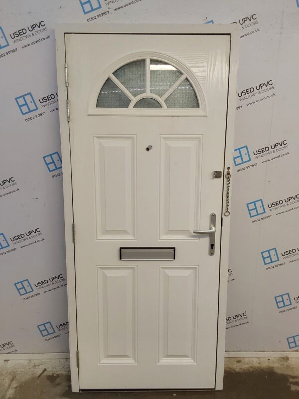 Used Black Composite Front Door 890mm x 2010mm 0584 - Image 2