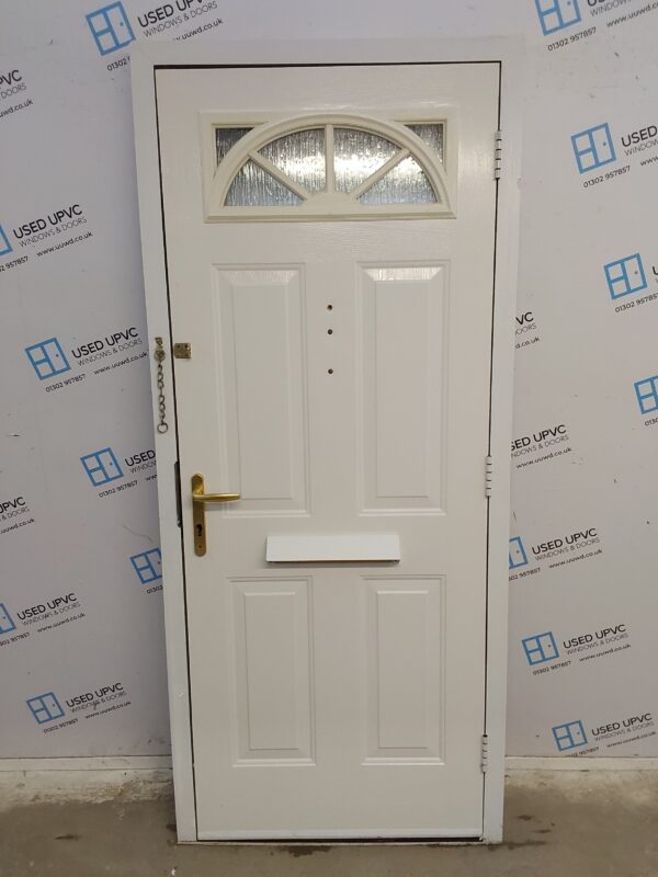 Used White Composite Front Door 905mm x 2080mm C12D11 - Image 2