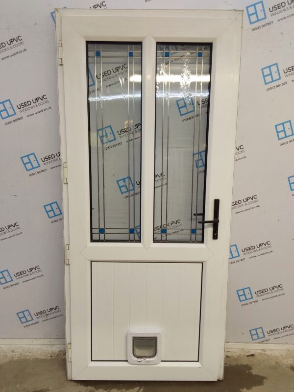 Used White Upvc Back Door 980mm x 2155mm 0759 - Image 2