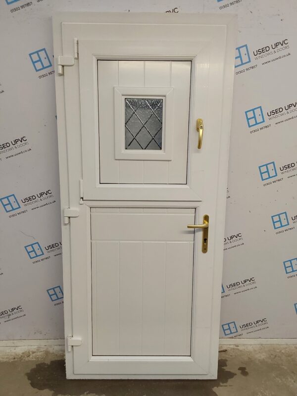 Used White Upvc Stable Back Door 905mm x 2025mm 0491 - Image 2