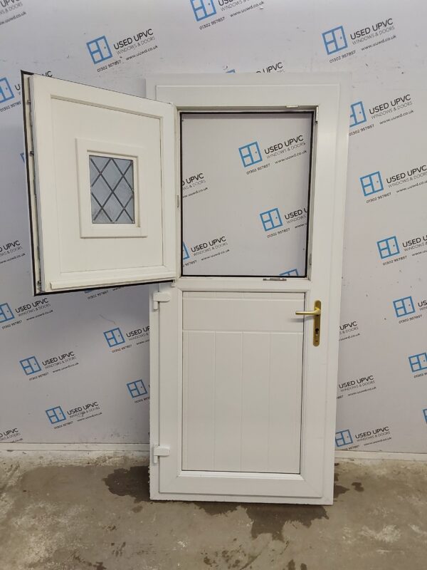 Used White Upvc Stable Back Door 905mm x 2025mm 0491 - Image 5