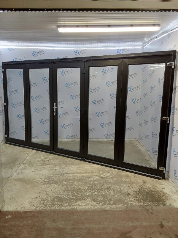 Used Black Upvc Bi-Folding Doors 3930mm x 2045mm (Reduce To 2005mm) EA19