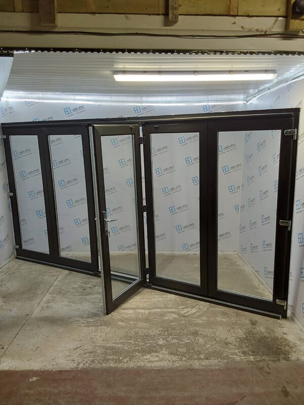 Used Black Upvc Bi-Folding Doors 3930mm x 2045mm (Reduce To 2005mm) EA19 - Image 2