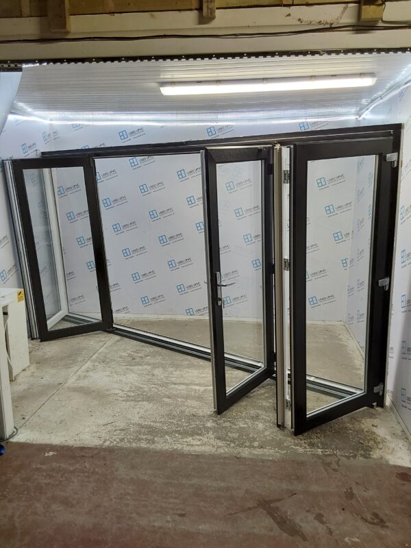 Used Black Upvc Bi-Folding Doors 3930mm x 2045mm (Reduce To 2005mm) EA19 - Image 4