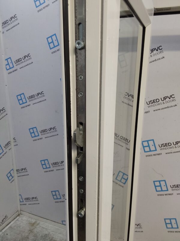 Used White Upvc French Doors And Side Panels 2080mm x 1895mm EA1 - Image 3