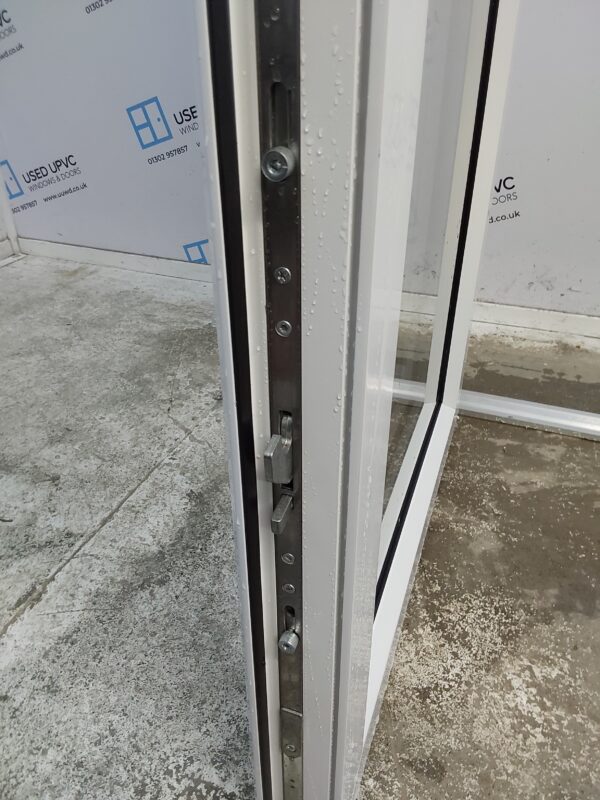 Used White Upvc French Doors And Side Panels 2080mm x 1895mm EA1 - Image 5
