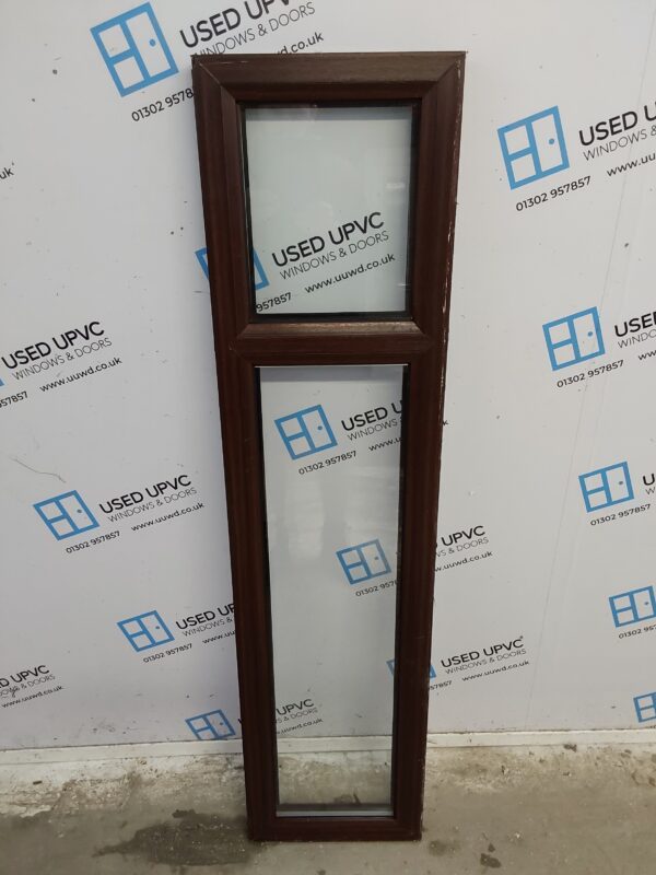 Used Woodgrain Upvc Window 370mm x 1495mm W0303 - Image 2