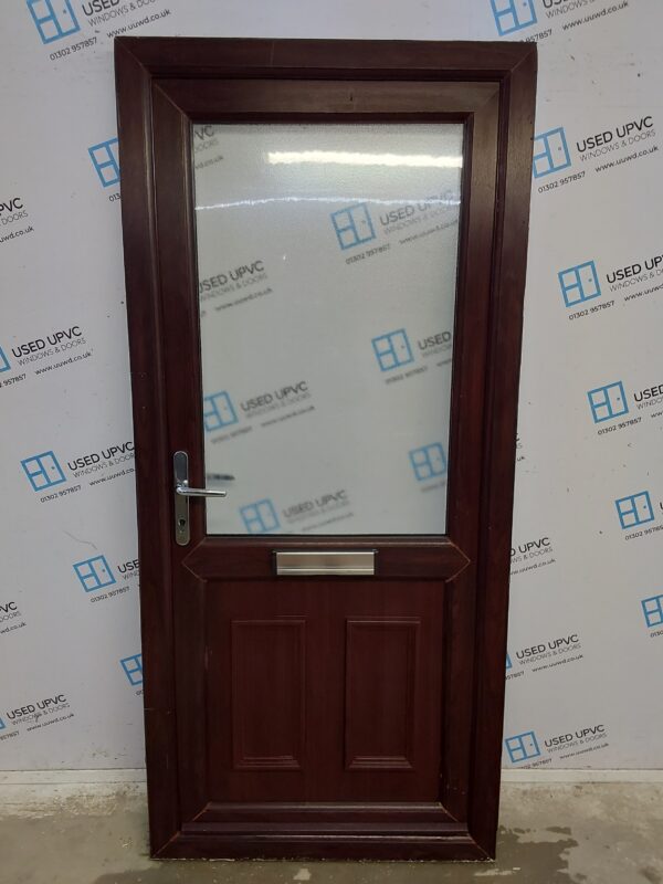 Used Rosewood Upvc Front Door 940mm x 2060mm 0245