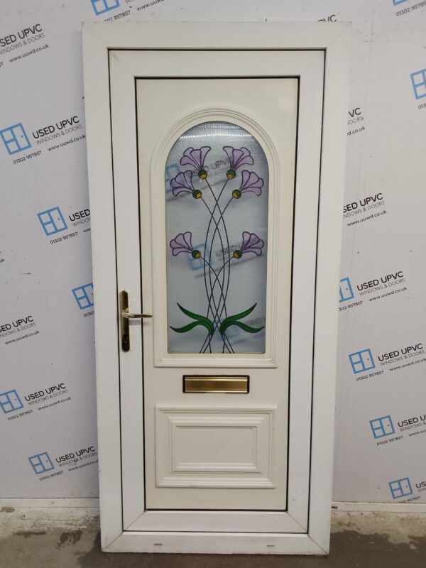 Used White Upvc Front Door 930mm x 2025mm C11D55