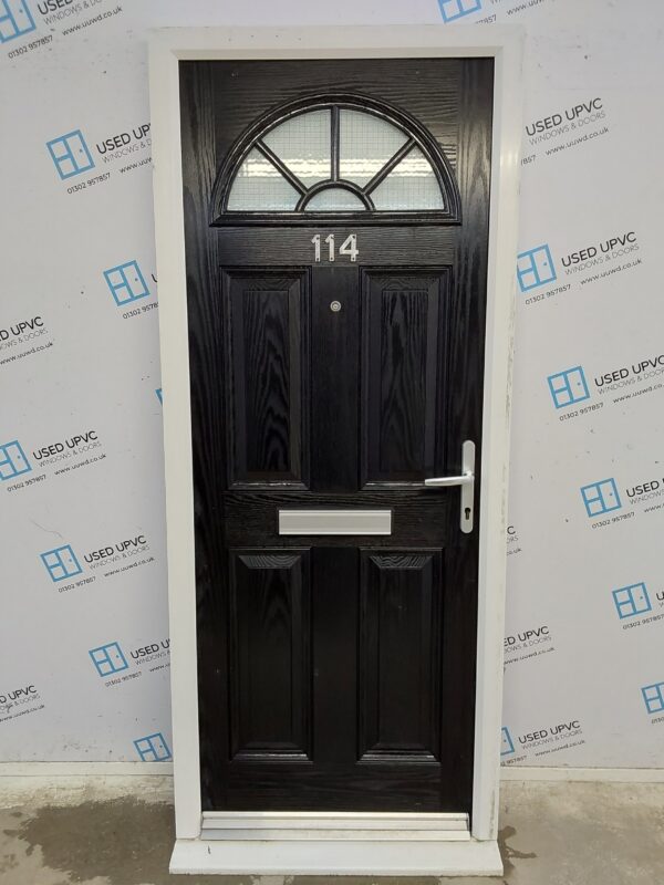 Used Black Composite Front Door 860mm x 2080mm C12D72