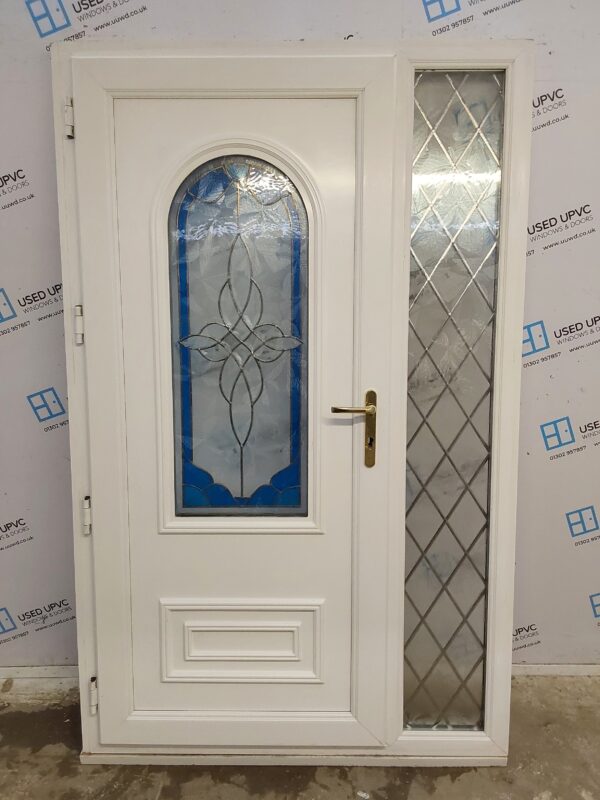 Used White Upvc Back Door And Side Panel 1270mm x 2050mm (reduce to 1250mm) DS016 - Image 2
