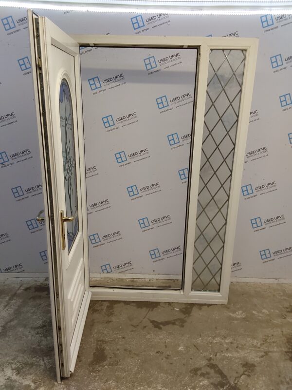 Used White Upvc Back Door And Side Panel 1270mm x 2050mm (reduce to 1250mm) DS016 - Image 3