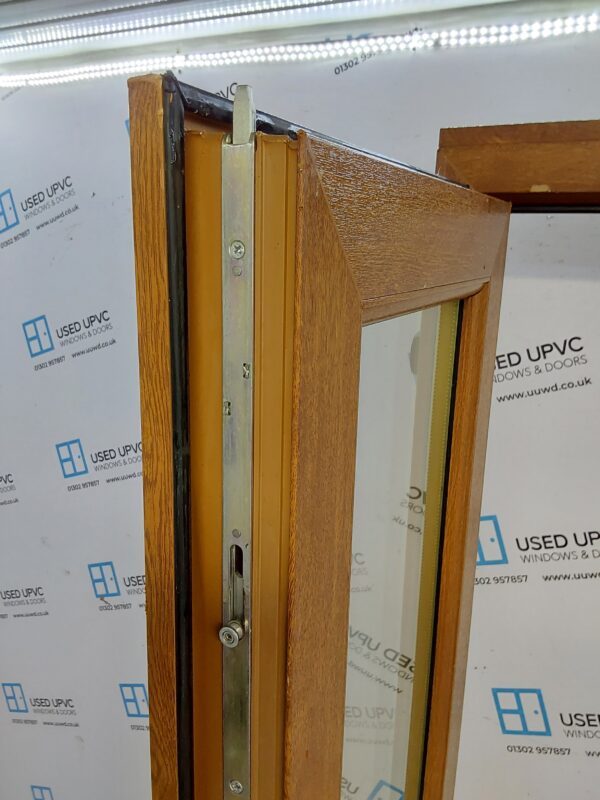Used Oak Upvc French Doors 1120mm x 2145mm (reduce to 2125mm) EA2 - Image 5