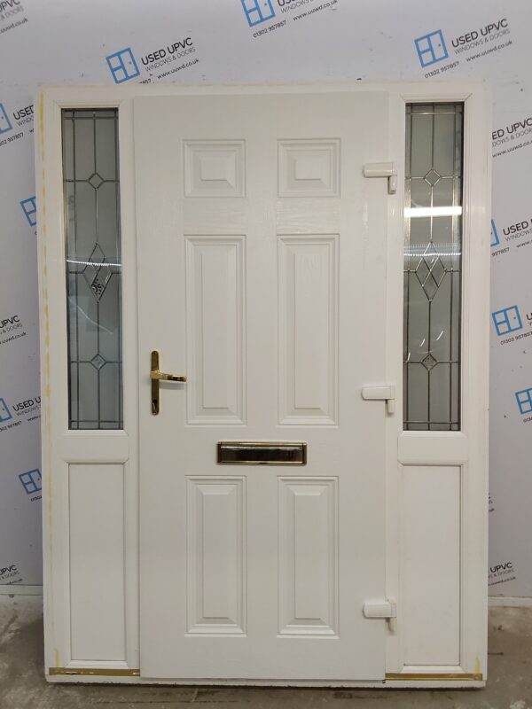 Used Black Composite Front Door And Side Panels 1525mm x 2055mm (reduce to 1495mm) DS027 - Image 2
