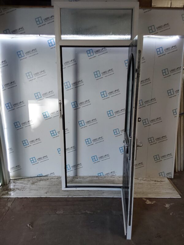 Used Black Composite Front Door And Toplight 1000mm x 2535mm 0722 - Image 3