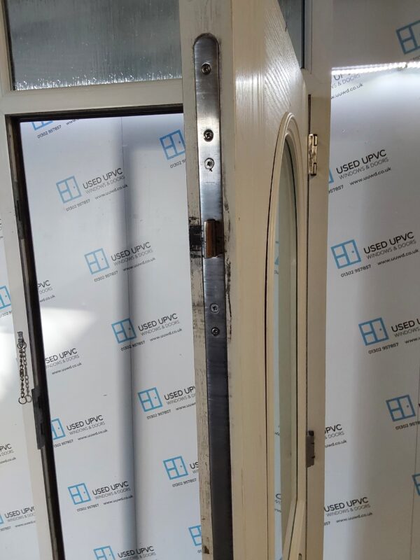 Used Black Composite Front Door And Toplight 1000mm x 2535mm 0722 - Image 4