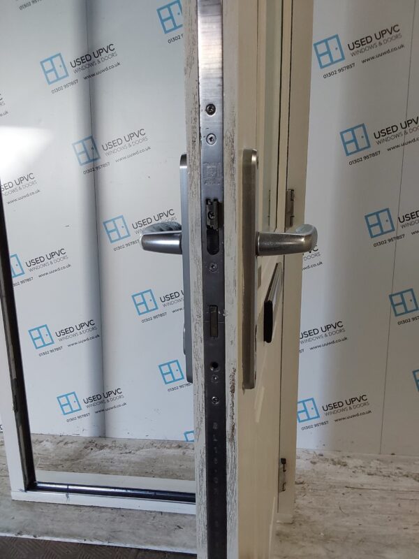 Used Black Composite Front Door And Toplight 1000mm x 2535mm 0722 - Image 5