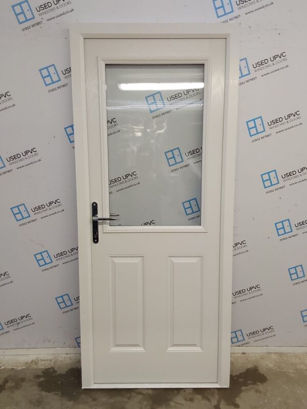 Brand New White Composite Back Door 885mm x 2060mm ND54 - Image 6