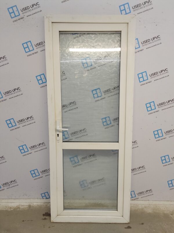 Used White Upvc Back Door 845mm x 2100mm 0569