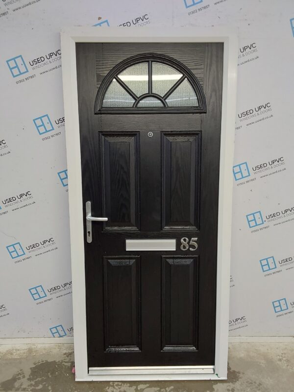 Used Black Composite Front Door 915mm x 2000mm 0020