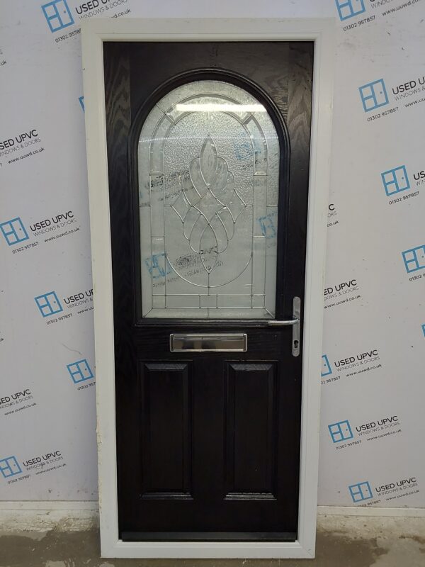 Used Black Composite Front Door 890mm x 2090mm C10D47