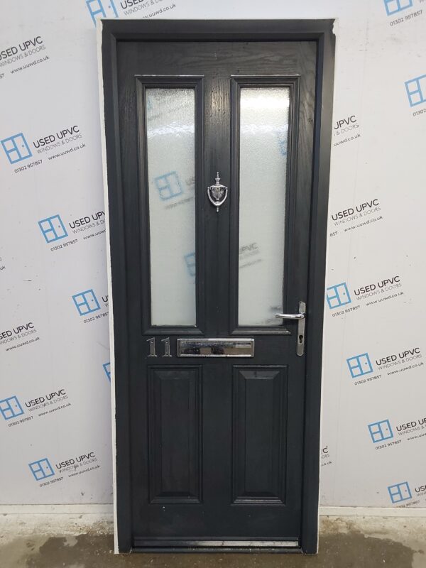 Used Anthracite Grey Composite Front Door 840mm x 2070mm C11D60