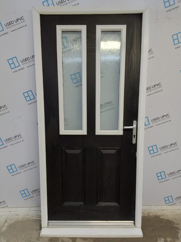 Used Black Composite Door 990mm x 2095mm 0605