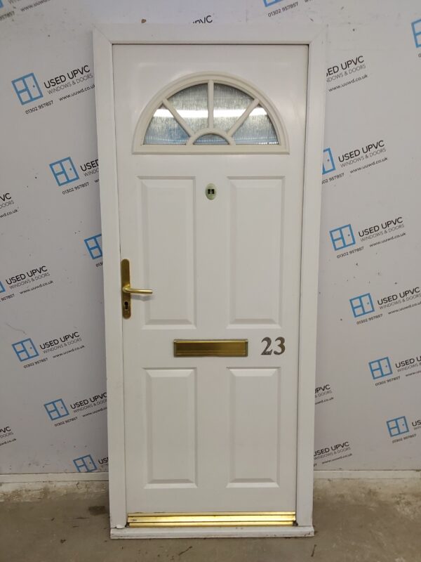 Used White Composite Front Door 855mm x 2035mm 0368