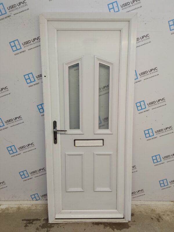 Used White Upvc Front Door 885mm x 2090mm C12D26