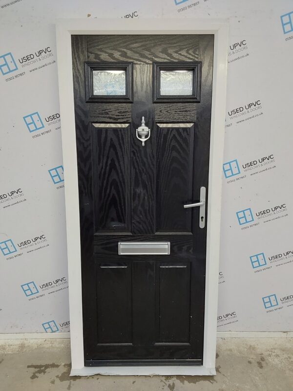 Used Black Composite Front Door 885mm x 2020mm C12D27