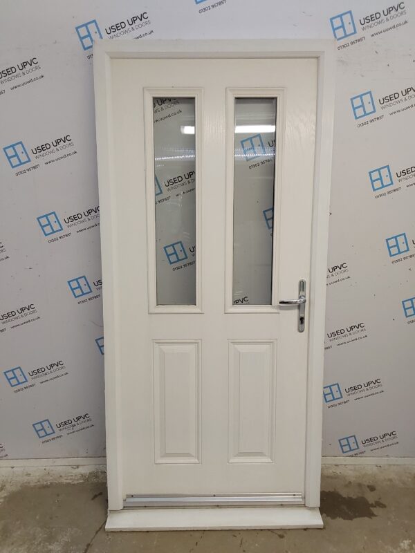 Used White Composite Back Door 985mm x 2105mm C12D62