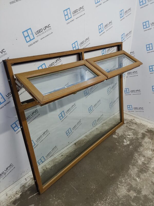 Used Oak Upvc Window 1795mm x 1355mm LW0051 - Image 4