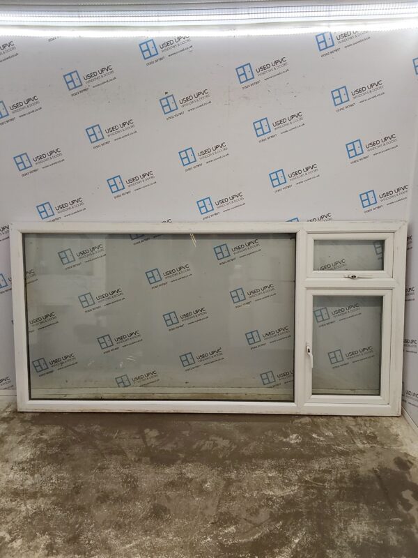 Used Oak Upvc Window 2540mm x 1270mm LW0012 - Image 2