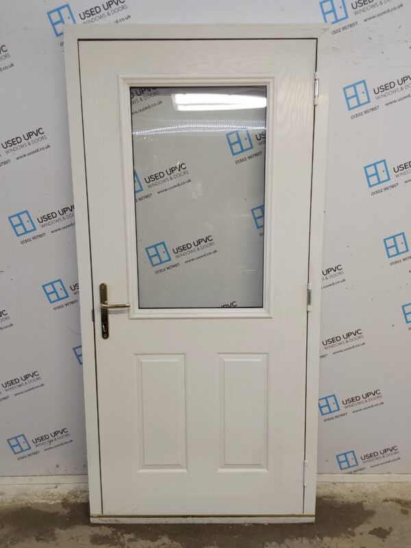 Used White Composite Back Door 1010mm x 2090mm C10D36 - Image 2