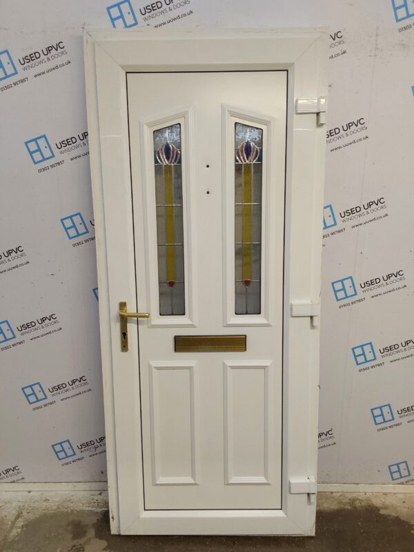 Used White Upvc Front Door 895mm x 2065mm C7D038 - Image 2