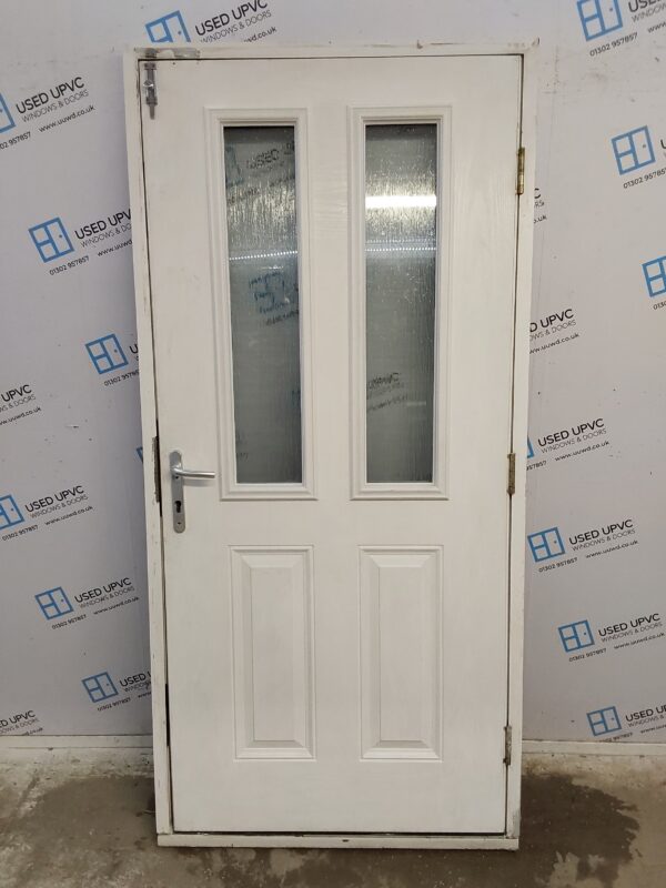 Used Black Composite Door 990mm x 2095mm 0605 - Image 2