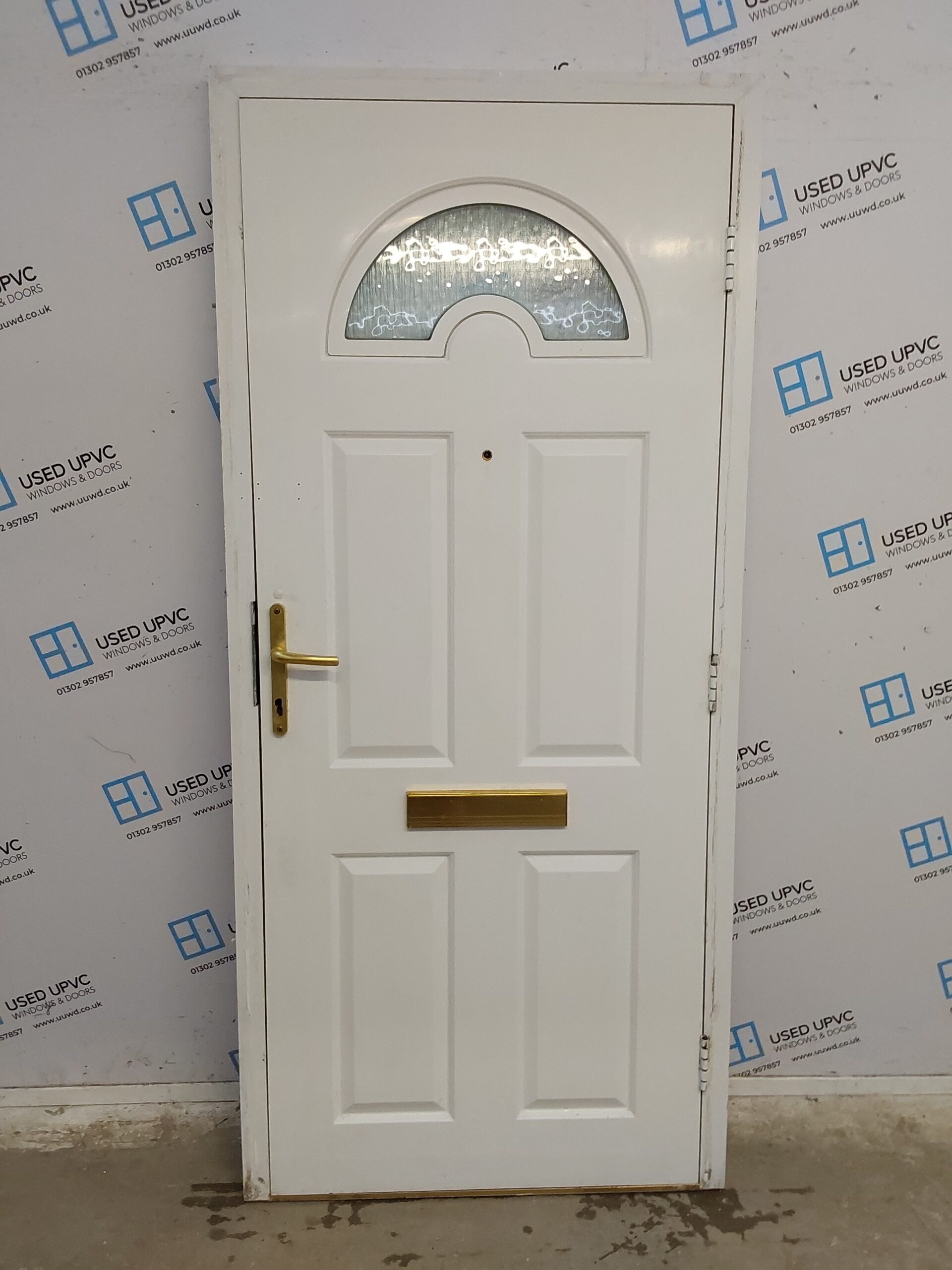 Used White Composite Front Door 930mm X 2040mm 0032 Used UPVC Windows