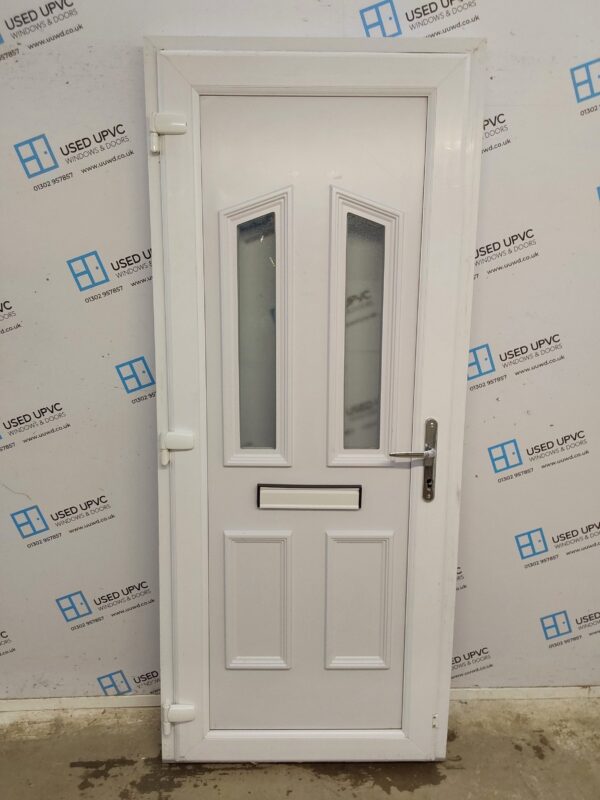 Used White Upvc Front Door 885mm x 2090mm C12D26 - Image 2