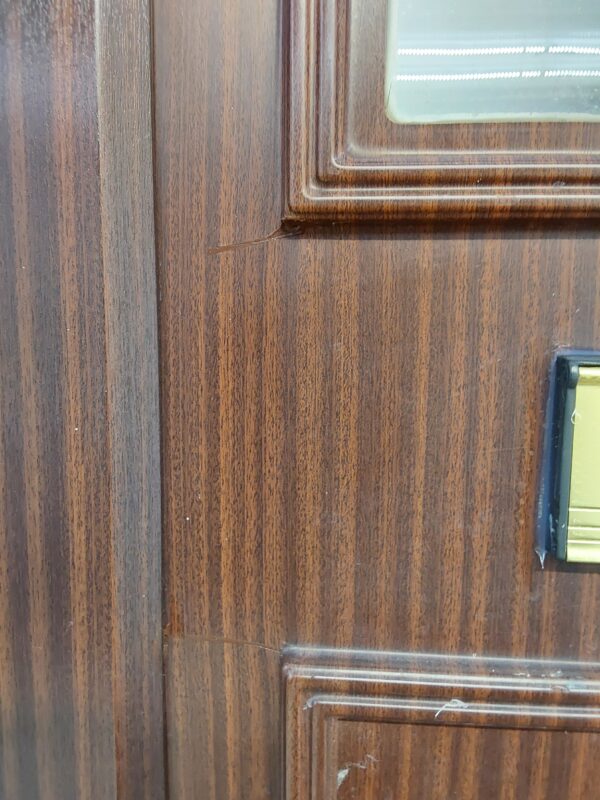 Used Woodgrain Upvc Front Door 910mm x 2065mm (Reduce To 890mm) C12D38 - Image 8