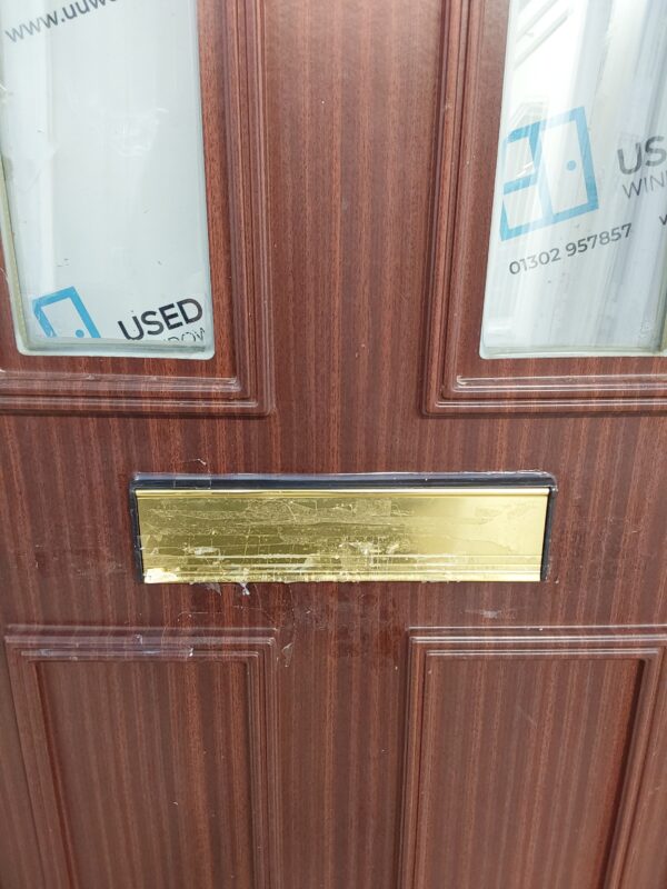 Used Woodgrain Upvc Front Door 910mm x 2065mm (Reduce To 890mm) C12D38 - Image 11