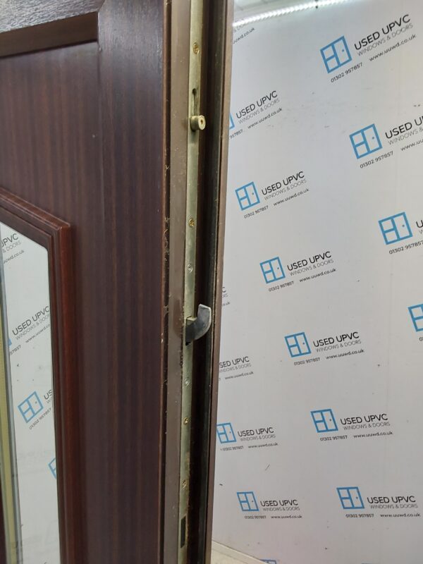 Used Woodgrain Upvc Front Door 910mm x 2065mm (Reduce To 890mm) C12D38 - Image 4