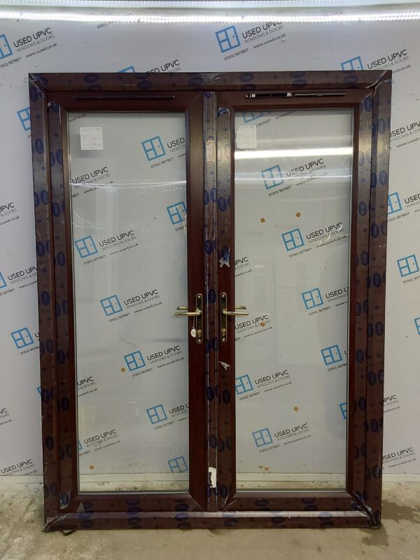 Brand New Rosewood Upvc French Doors 1620mm x 2130mm EA6 - Image 6