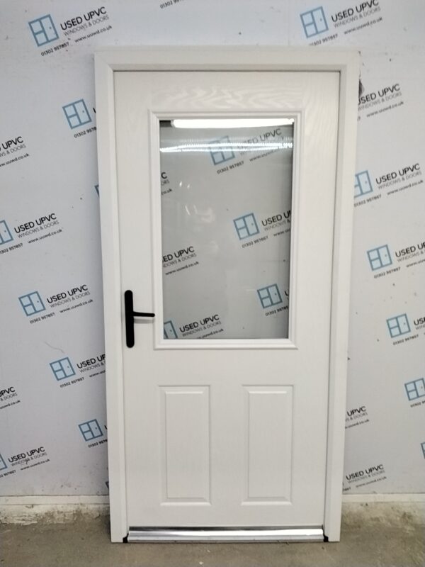 Brand New White Composite Back Door 1005mm x 2050mm (Reduce To 2030mm) ND128