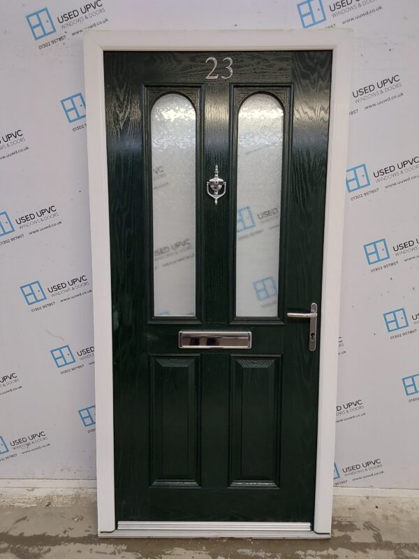 Used Green Composite Front Door 1010mm x 2080mm 0714