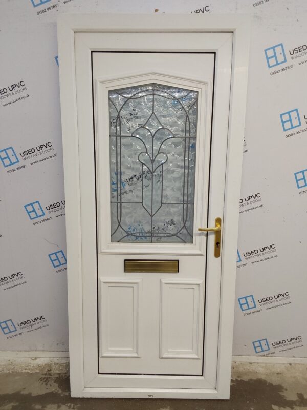 Used White Upvc Front Door 905mm x 2020mm C6072