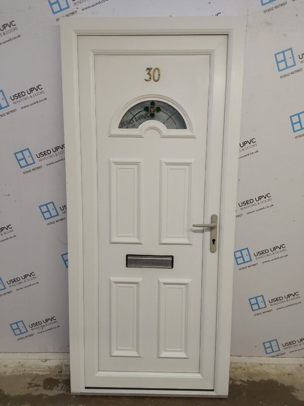 Used White Upvc Front Door 900mm x 2025mm C7D023