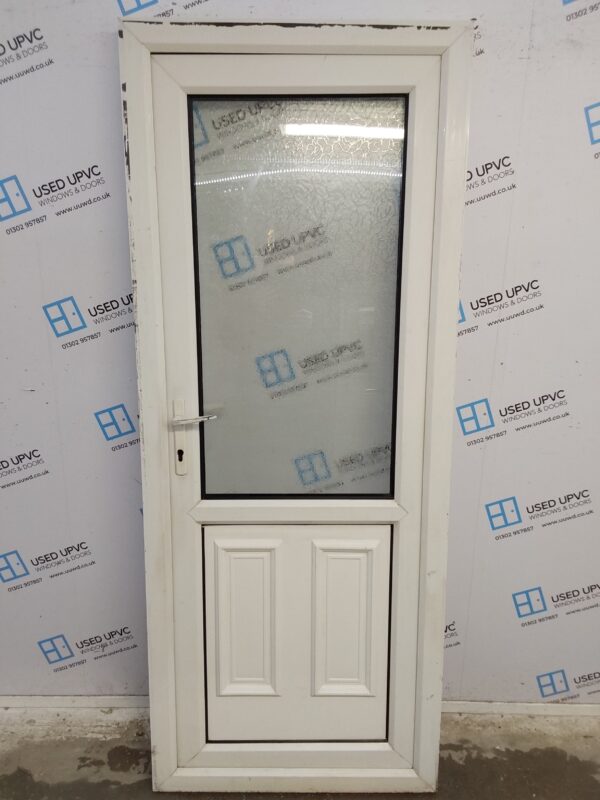 Used White Upvc Back Door 815mm x 2045mm C7D028